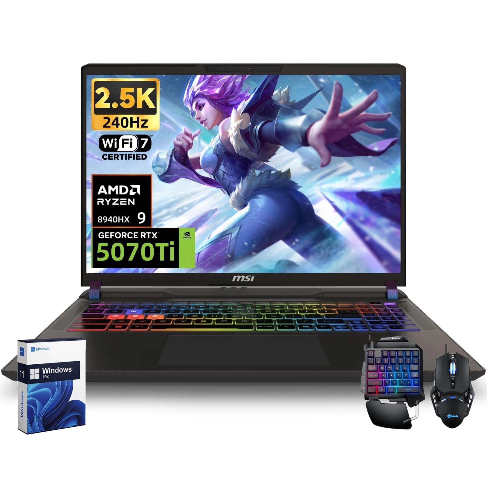 MSI Vector 16 HX - 16'' Ryzen 9-8940HX 64GB DDR5 1 TB SSD