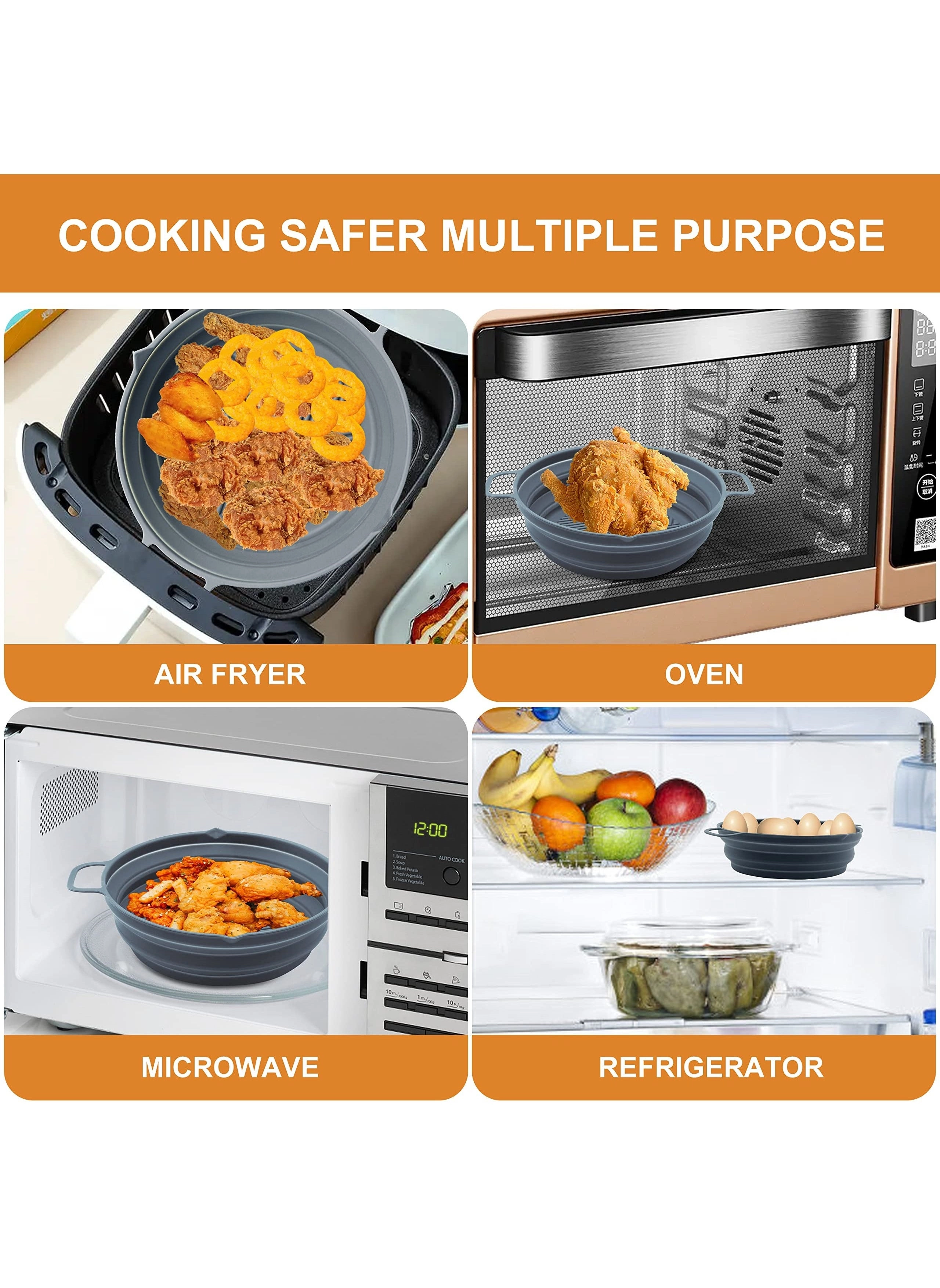 Air Fryer Silicone Liner - food grade silicone 2 piece(s)