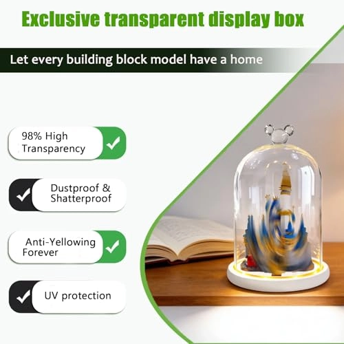 Illuminated Glass Display Case - 3 mm ultra-clear acrylic 18 x 25 cm