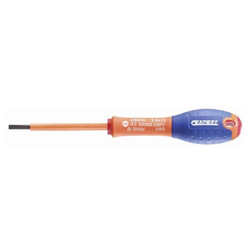 Expert E165420 Insulated Slotted Screwdriver 6.5x150mm