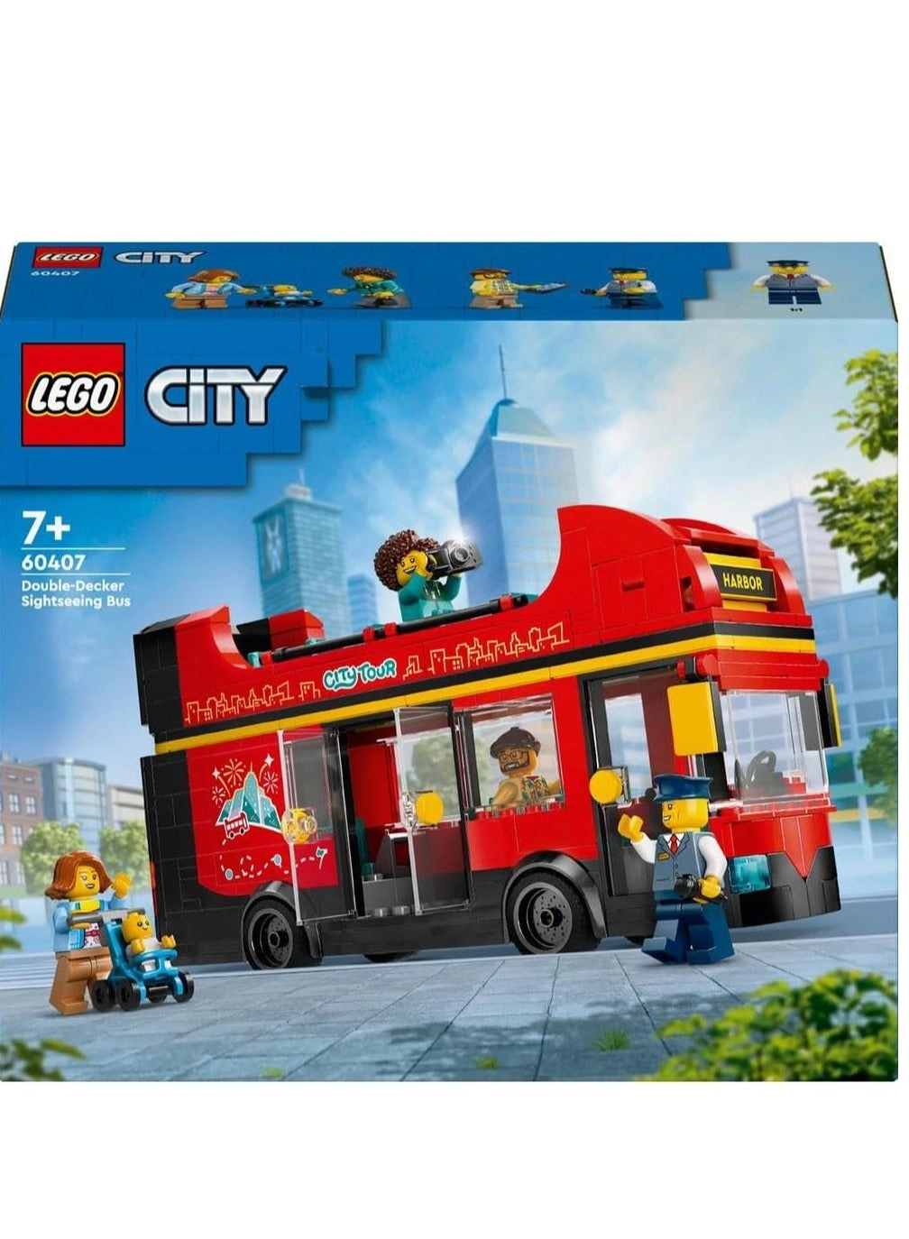 City Double-Decker Sightseeing Bus (60407) - Red 5 minifigures