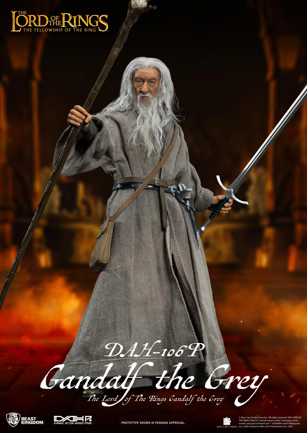 Gandalf the Grey - The Lord of The Rings (10.16 cm) (DAH-106P)