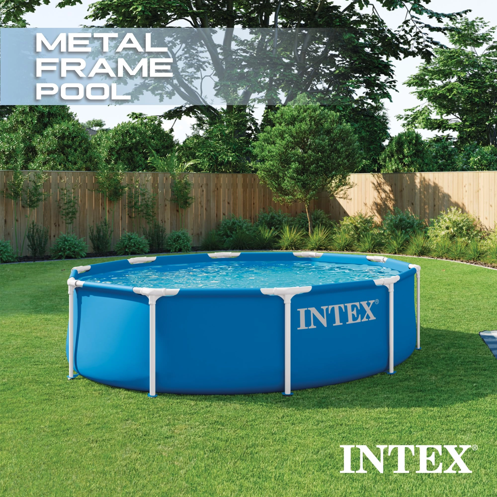 Metal Frame 10 ft x 30 in Above Ground Pool - 1185 Gallons