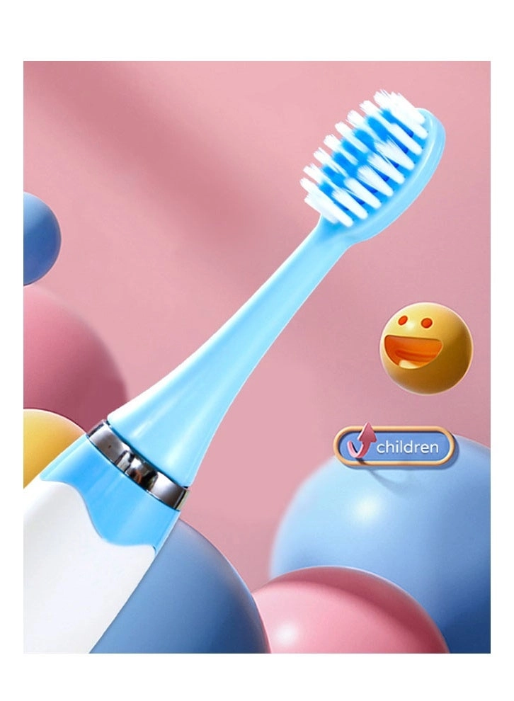 Ultrasonic Electric Children's Toothbrush - Super Soft Waterproof USB Charging 6 Heads