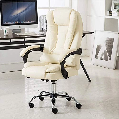 Desk Chair - PU Leather Brown High Back