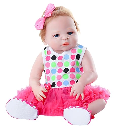 Reborn Baby Doll - 22 Inch Soft Vinyl Blonde Blue Eyes