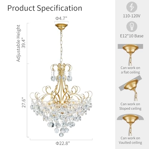 Crystal Chandelier K9 - 39.4 in