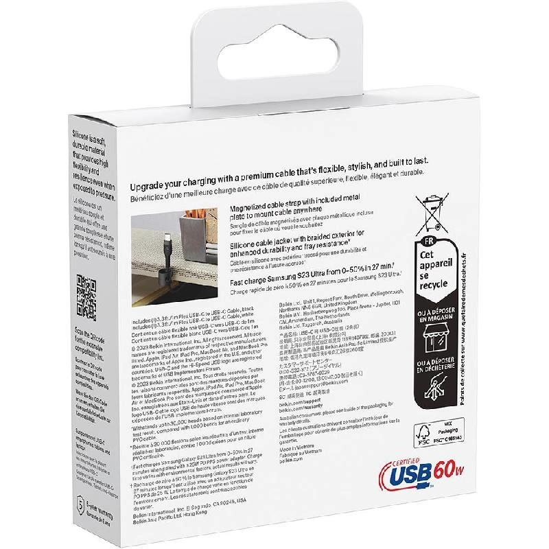 BoostCharge Pro Flex Cable USB-C to USB-C Braided (2-Pack)