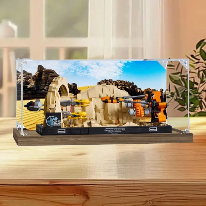 Lego SW Clear Acrylic Display Case (75380) - Mos Espa Podrace Diorama