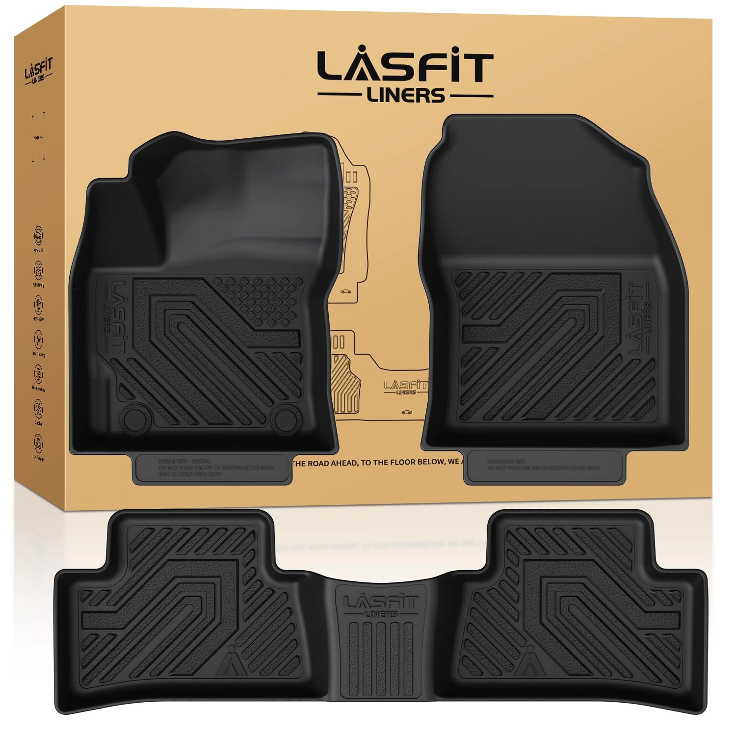 LASFIT Floor Mats - Toyota Corolla Cross 2022-2026 1st & 2nd Row