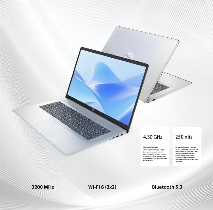 HP Laptop 17 - 17.3'' Ryzen 5-7430U 32GB DDR4 1TB SSD