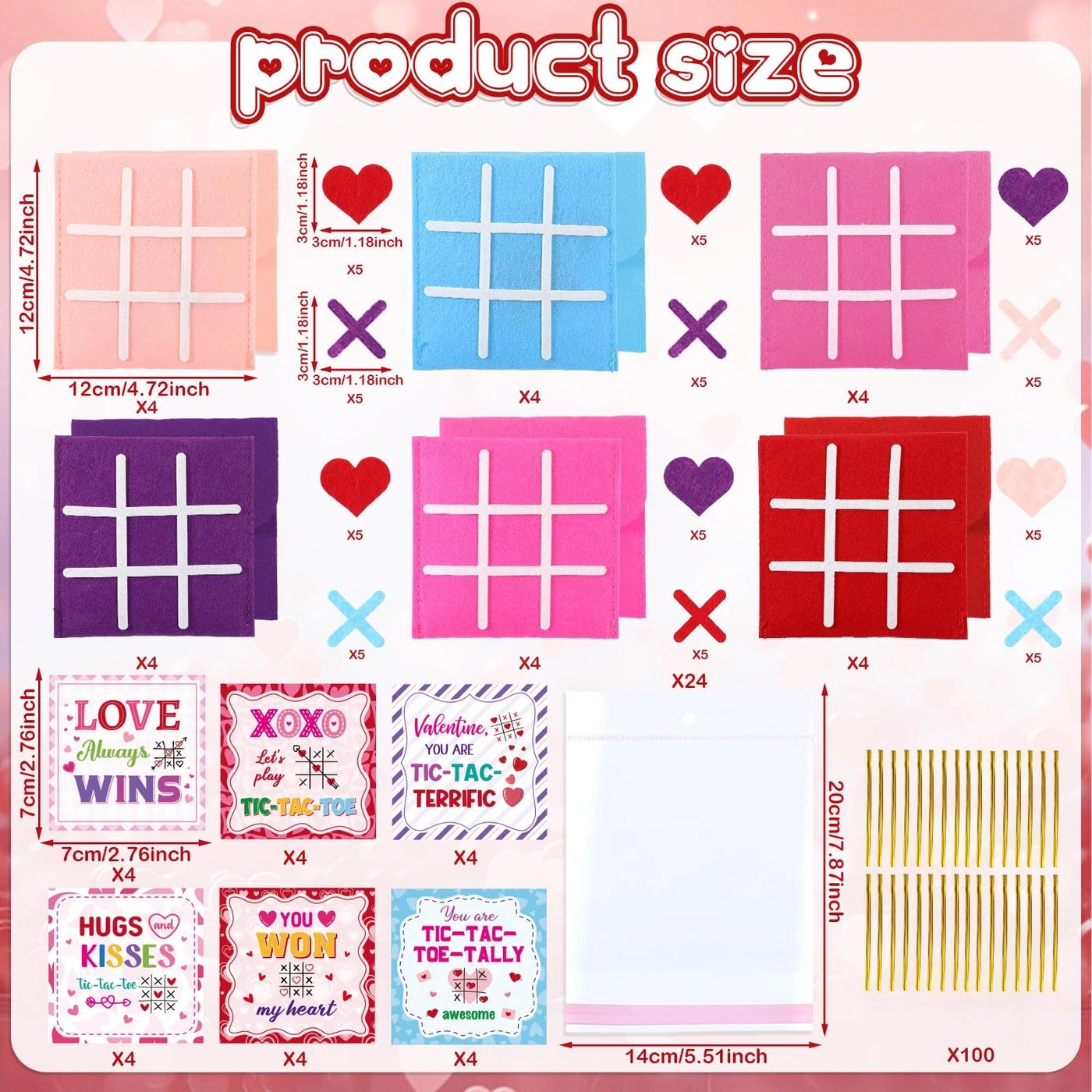 Tic Tac Toe Game - 24 Pack