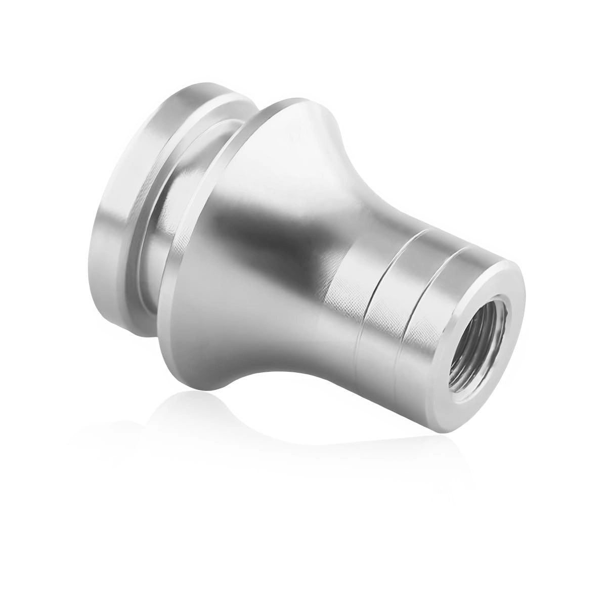 ZNDAW Car Shift Knob Boot Retainer - M12×1.25 Aluminum Silver