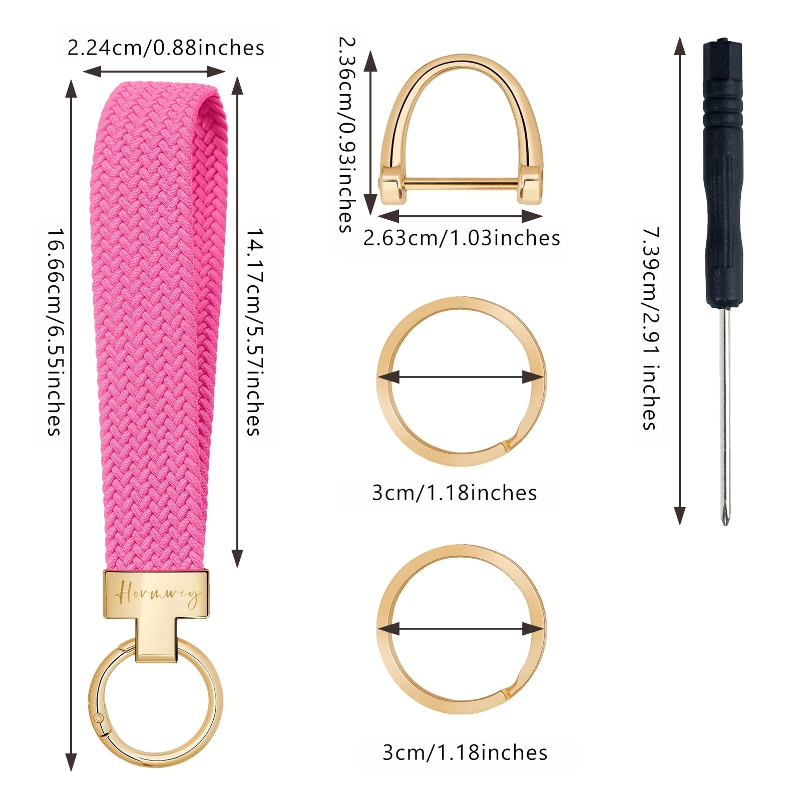 Elastic Wristlet Keychain - Fun