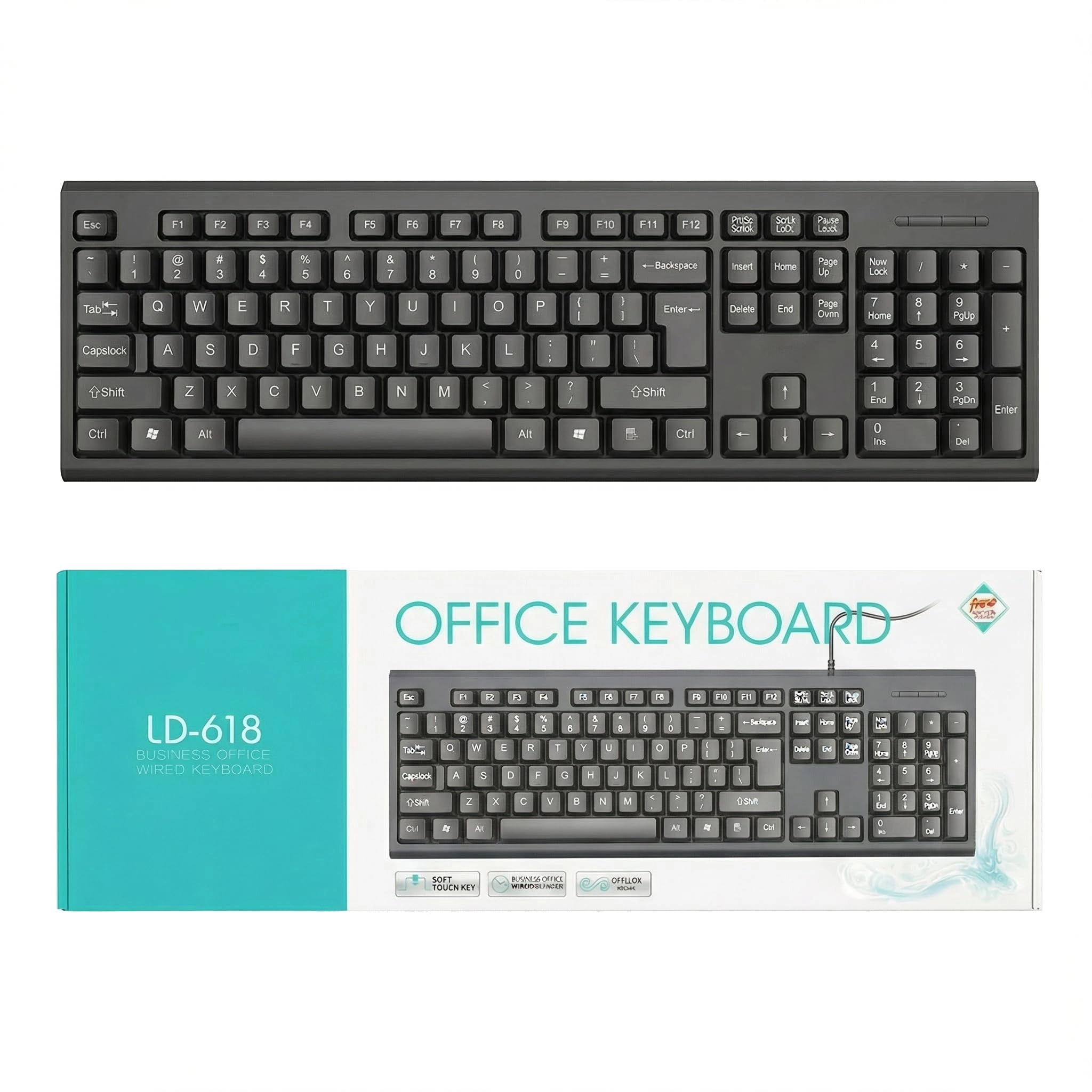 Barpre Ultra-Slim Wired Keyboard - Wired