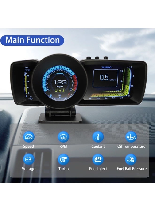 A600 - OBD2+GPS Dual System 3 LCD Screens