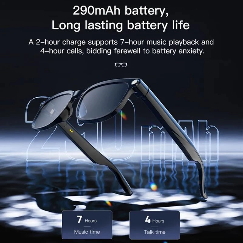 AI Smart Glasses - Real Time Translation Electrochromic lenses 320mAh battery