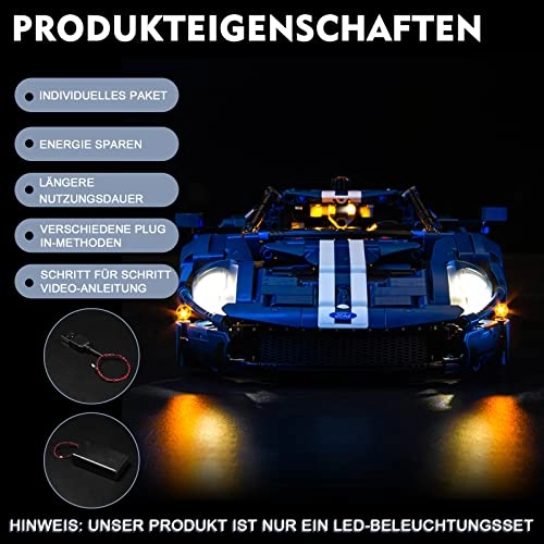 LED Light Set - 42154 Ford GT Standard Version blue
