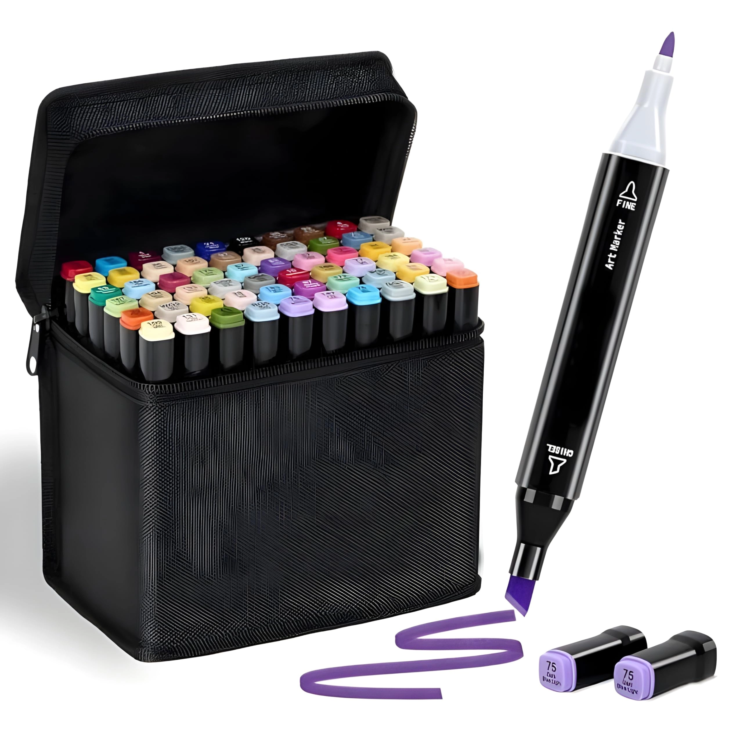 cable world Dual Tips Markers - 24 Pcs Multicolor