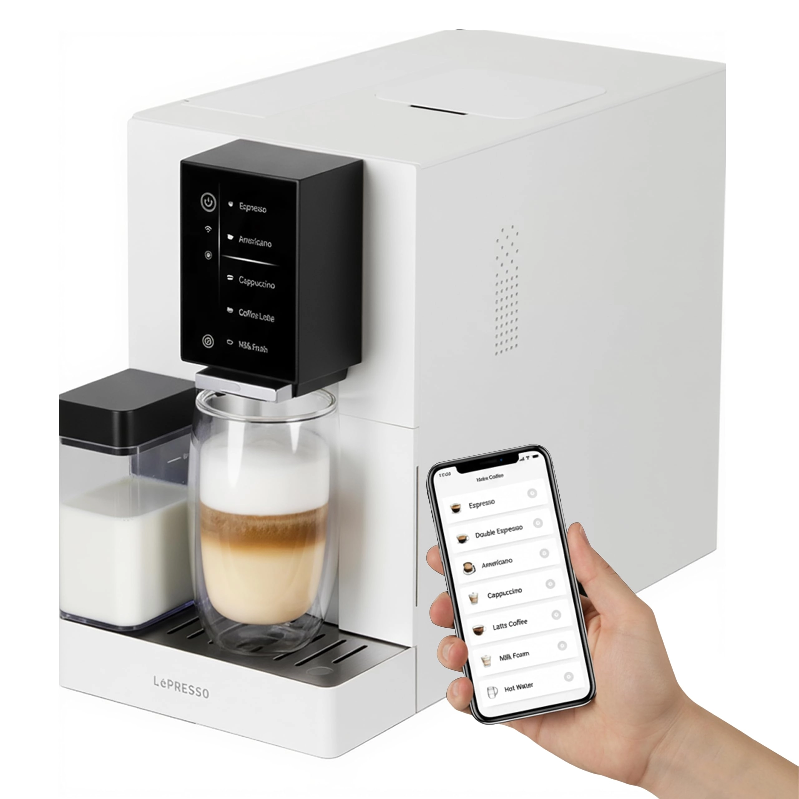 LePresso LPCFFBAC0046 - Built-In Grinder Built-In Milk Frother Dual Boiler