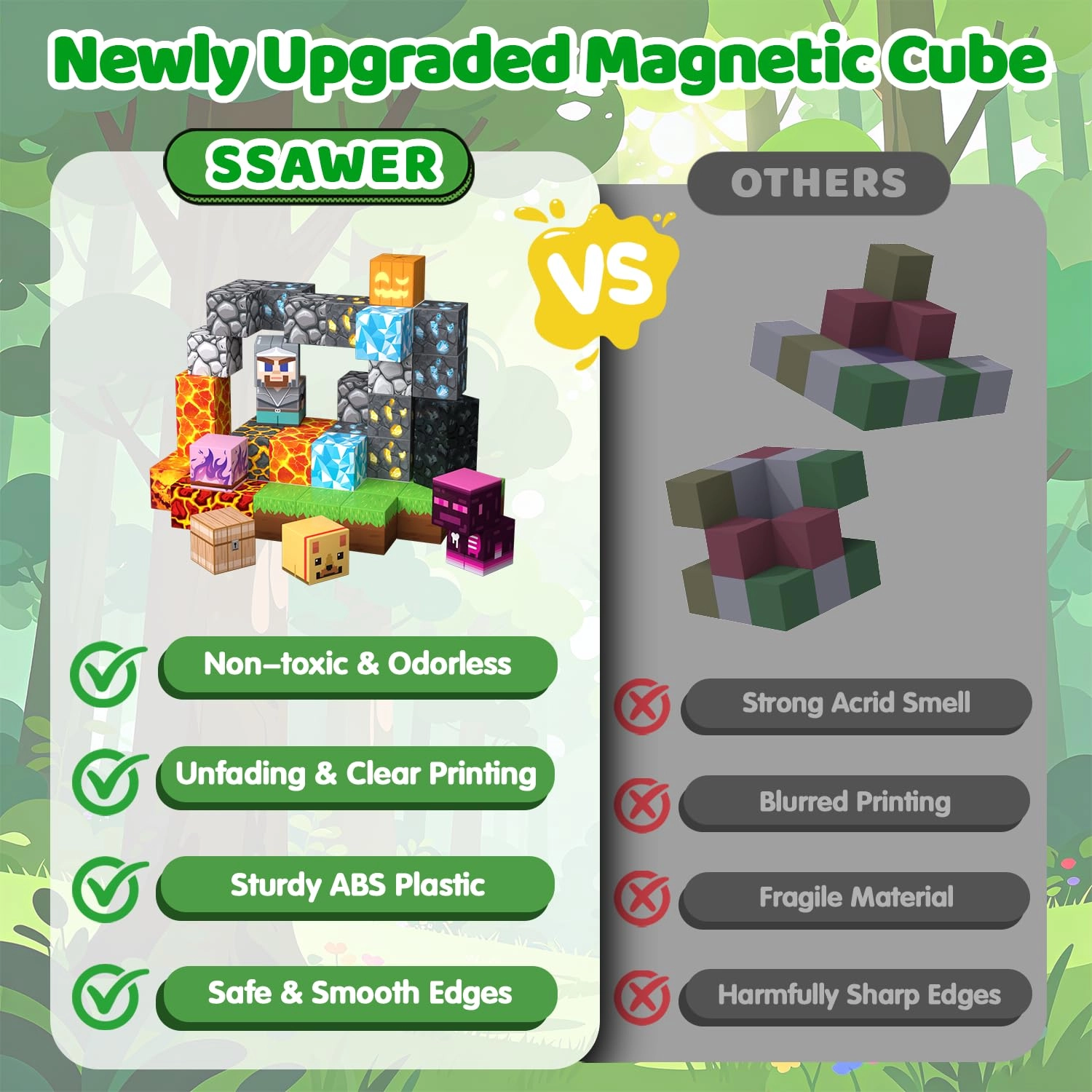 Magnetic Blocks - 300pcs Forest