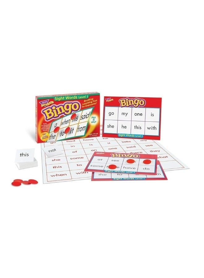 Sight Words Level 1 Bingo - 5 and Up