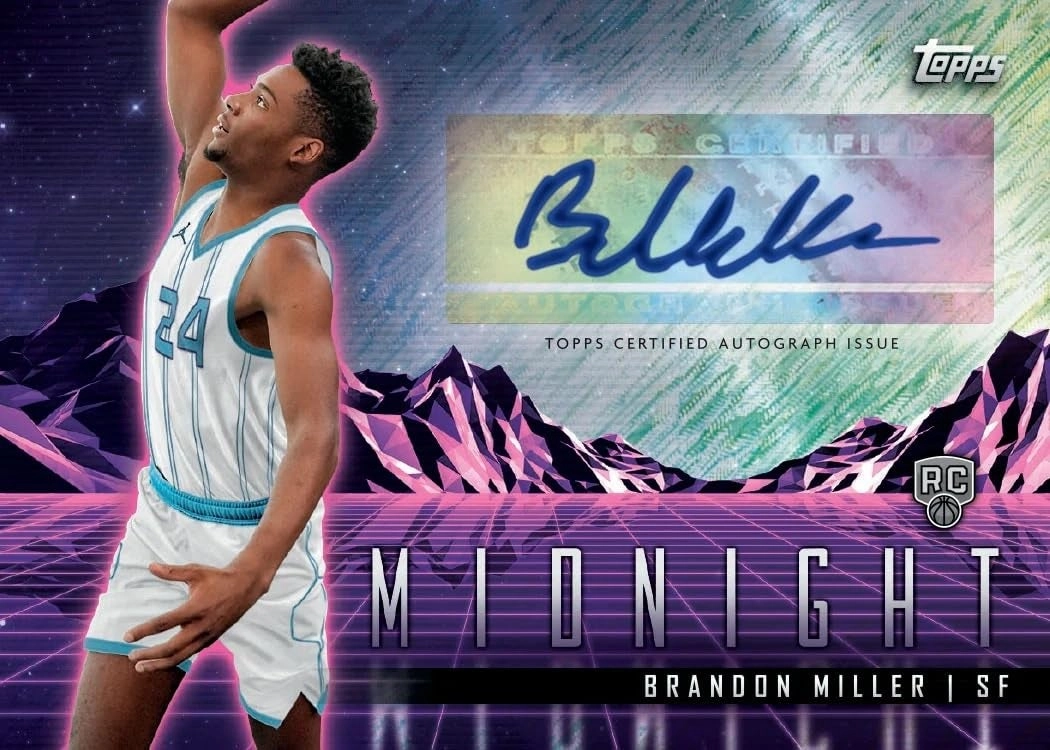 Midnight Basketball Hobby Trading Card Box - 1 Pack Per Box 7 Cards Per Pack