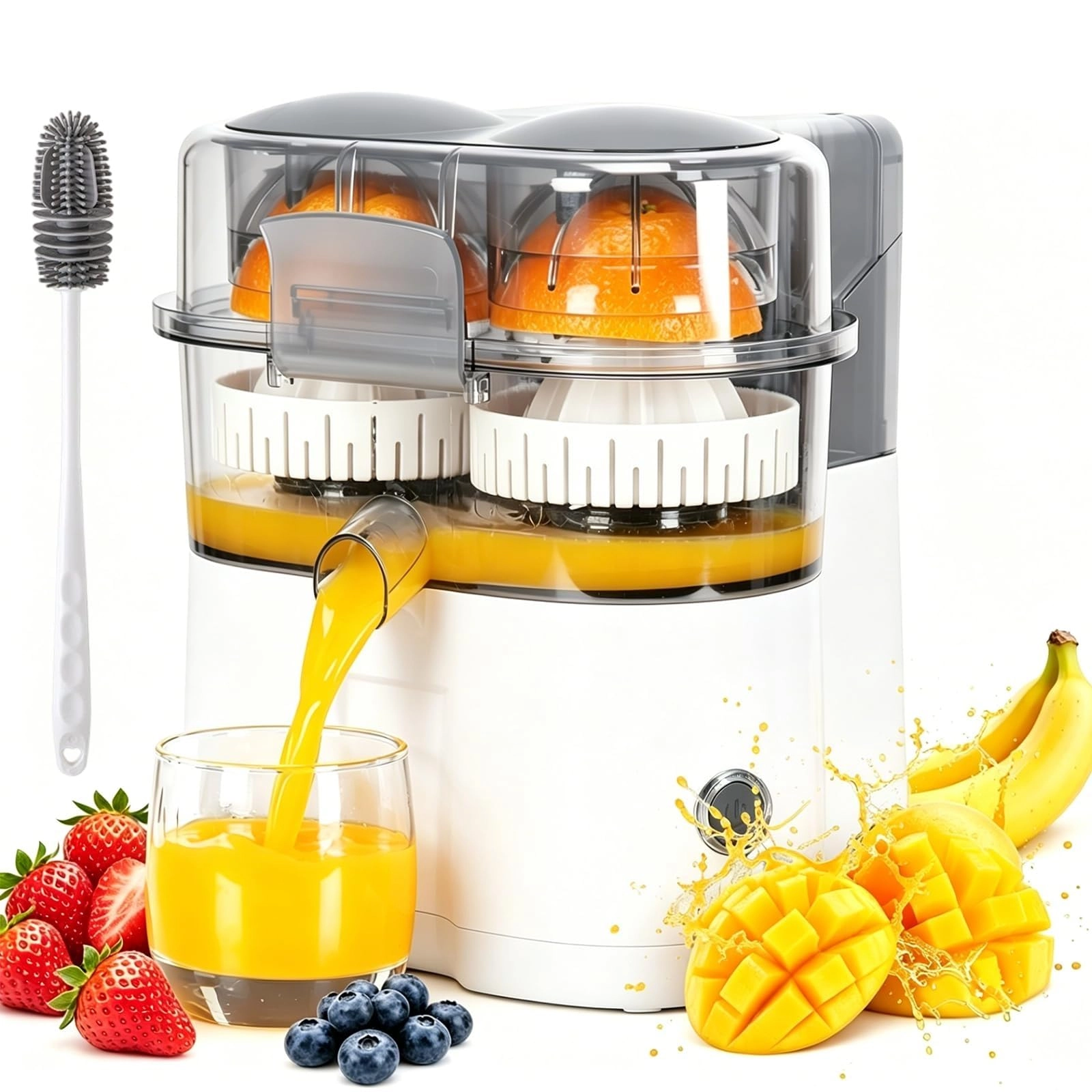RKOWIVV Dual Head Electric Citrus Juicer - 150W ≤400mL