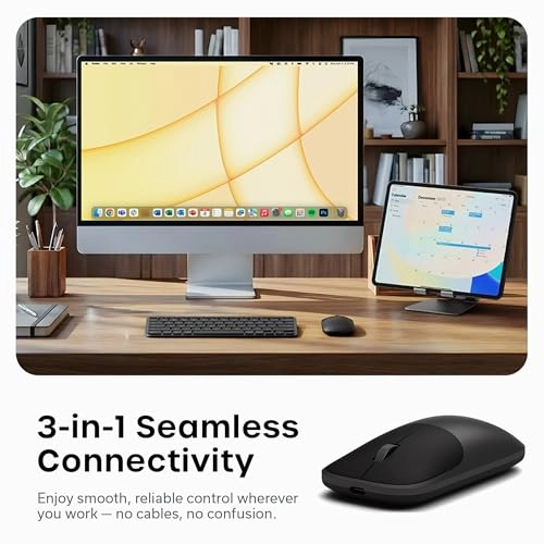Slim EX Wireless Mouse - 2.4Ghz Receiver 2x Bluetooth 5.3