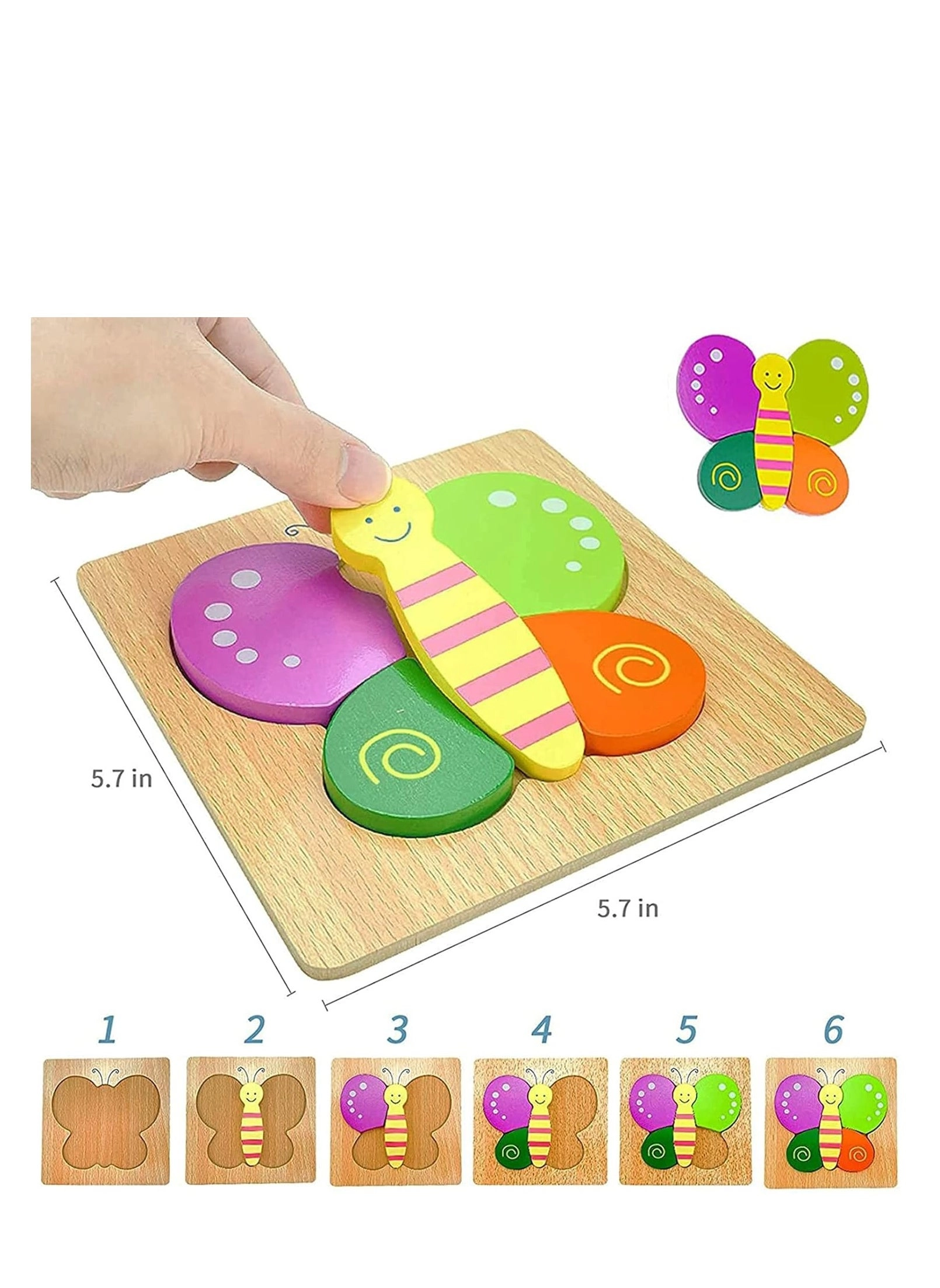 6-in-1 Montessori Wooden Toys Set - 1-3 years 6 piece(s)