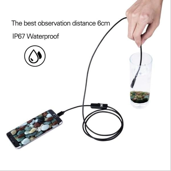 HD Plus Endoscope Camera - 5M Cable 6 LED IP67 Waterproof