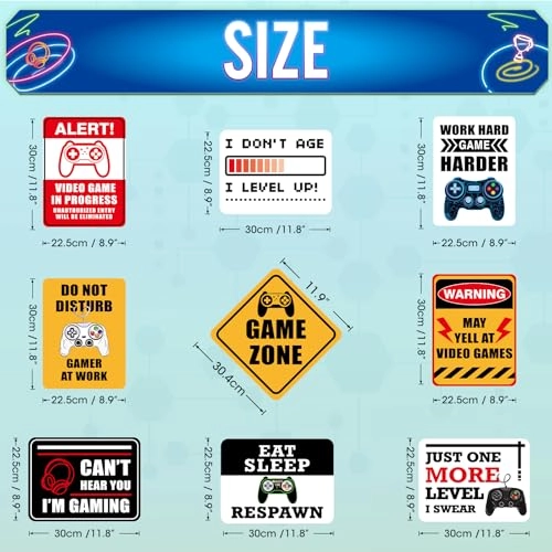 WR-Game Signs-C001-US - 9 piece(s) Video Game