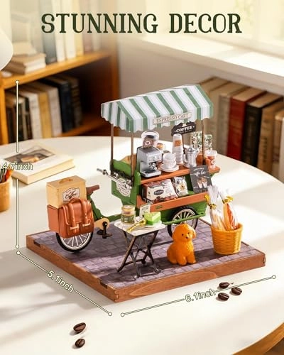 Dollhouse Wooden Aromatic Coffee Trolley