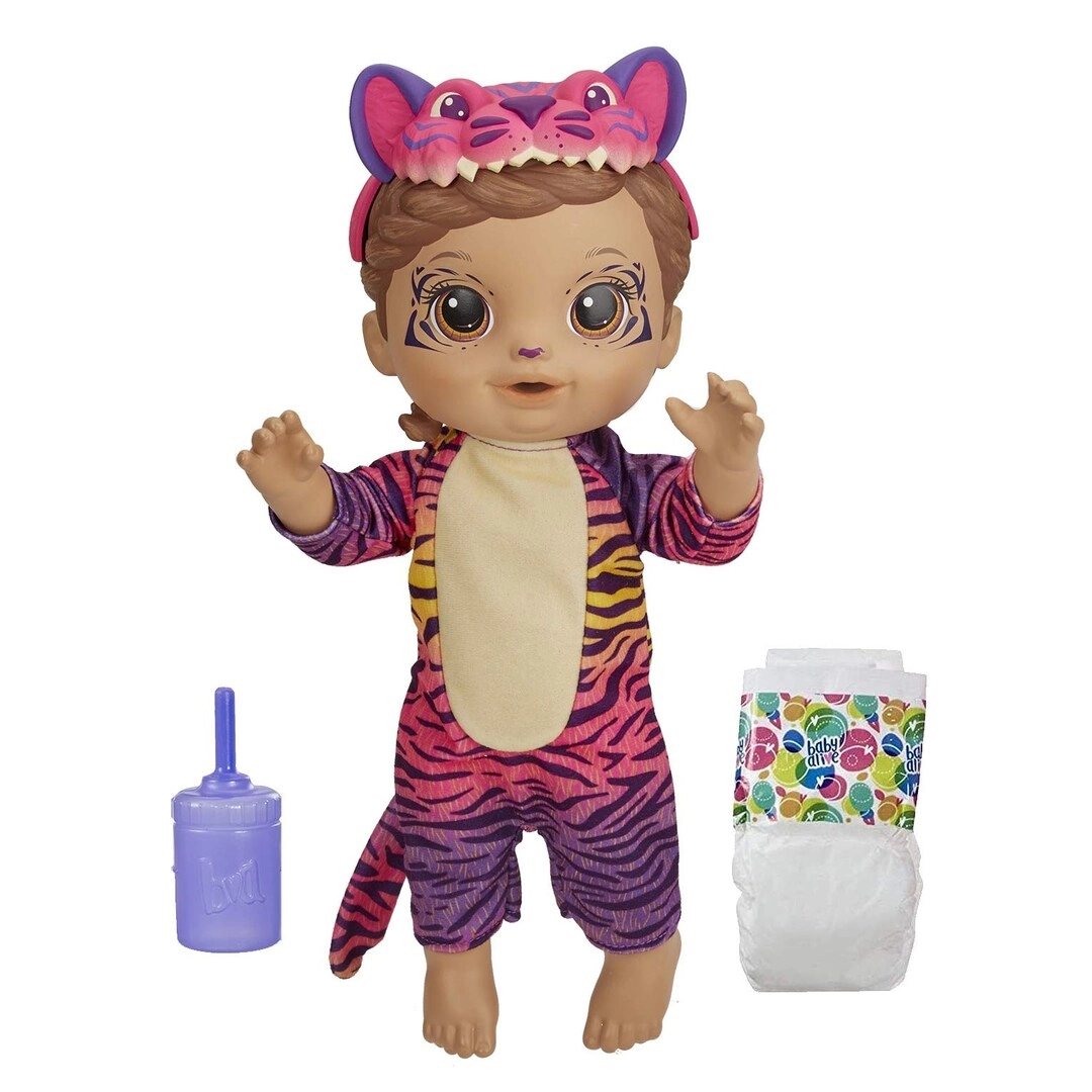 Baby Alive Rainbow Wildcats Doll - Brown Hair Tiger Ages 3+