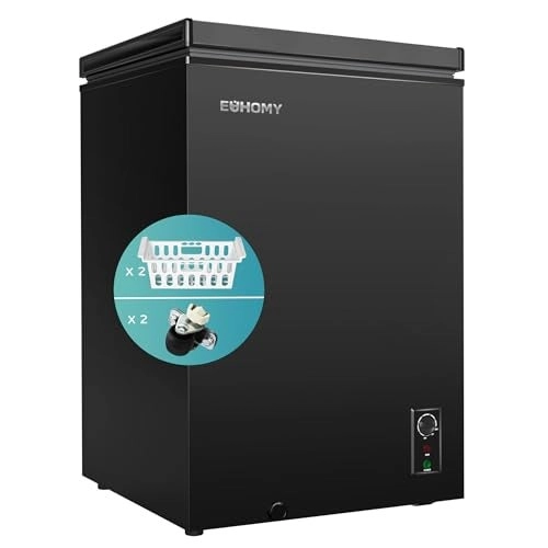 Euhomy Chest Freezer - 7-Stage Thermostat Top Door