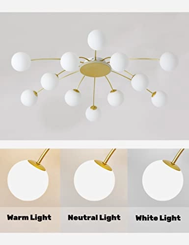 Sputnik Chandelier - white light neutral light warm light