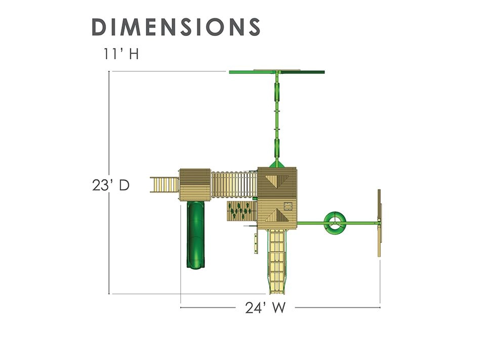 Cimmaron Pioneer Peak Treehouse Roof