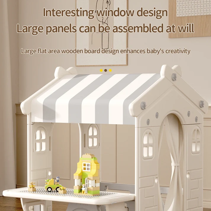 Kids Playhouse With Slide - Indoor and Outdoor Use Durable Construction