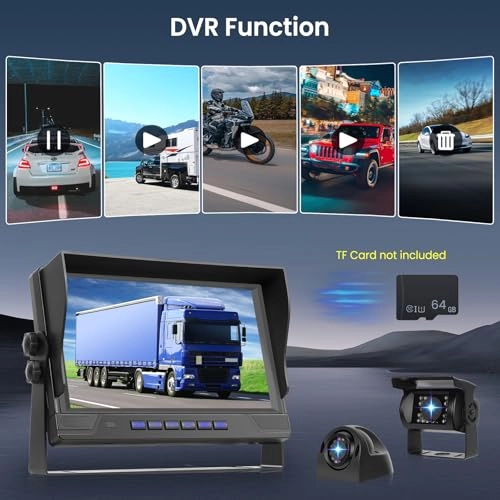 Car Rear View Camera + 9 Inch Monitor - Night Vision Wired 1080P