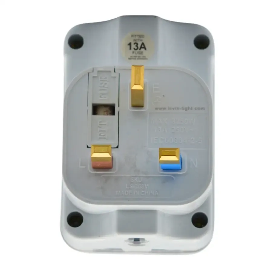 3-Way Multi-Plug Adapter - W/Neon White