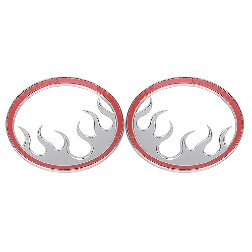 Flame Speaker Grill Cover - 1 Pair