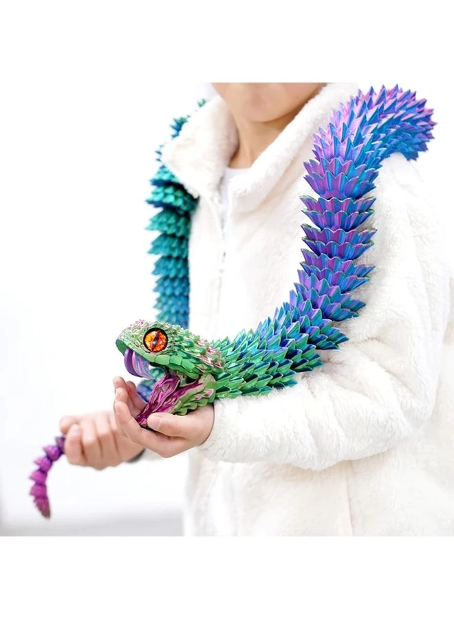 Generic 3D Printed Snake Model - Extra Large Movable