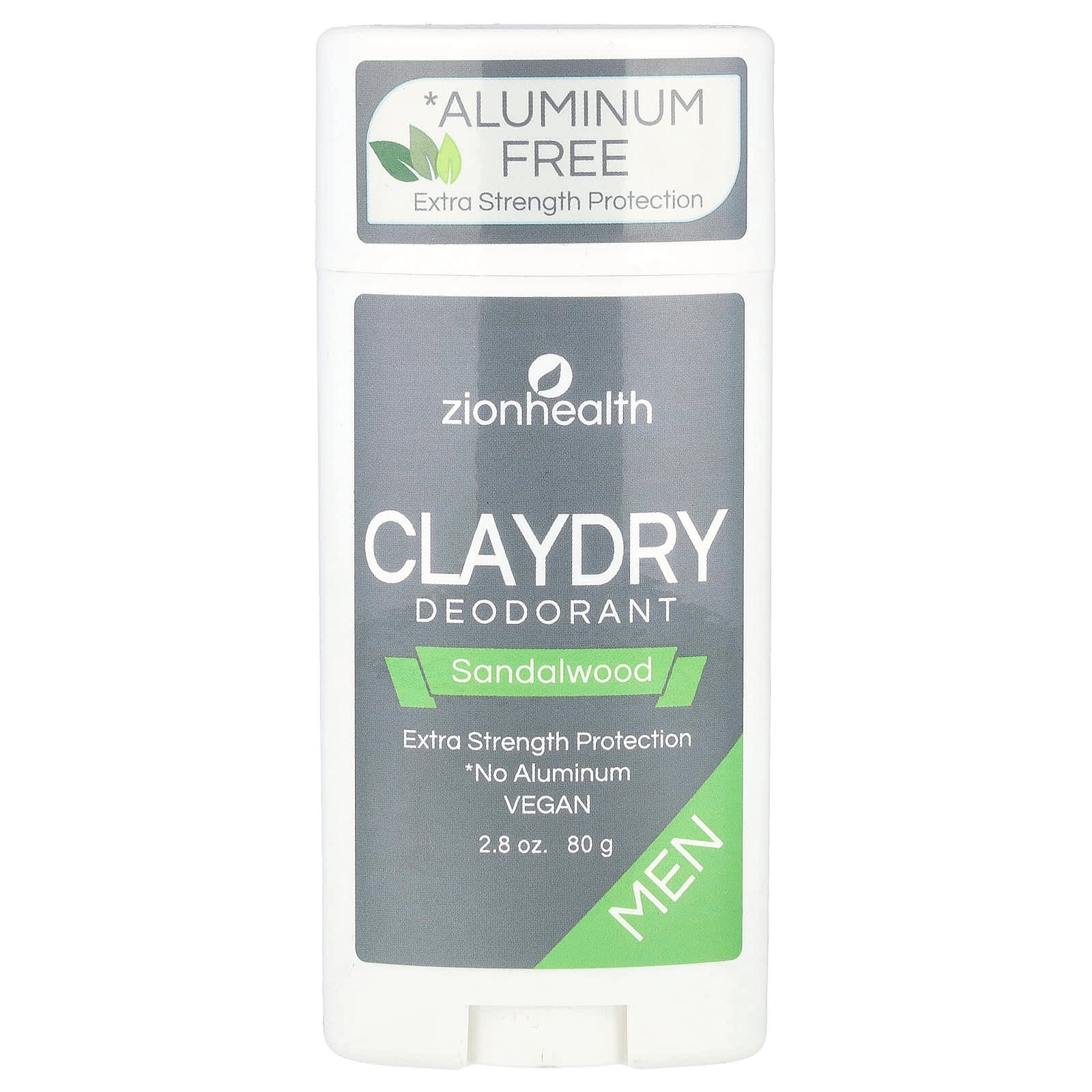 Zion Health ClayDry Deodorant - Sandalwood 80 g