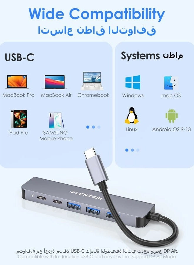 USB C Hub - 6 in 1 4K HDMI 100W PD