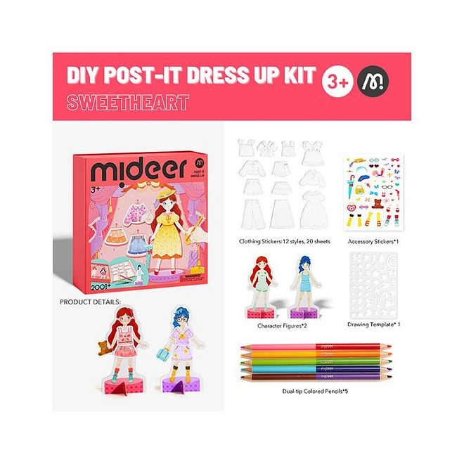 DIY Post-It Dress Up Kit - 3+ years 31 pcs