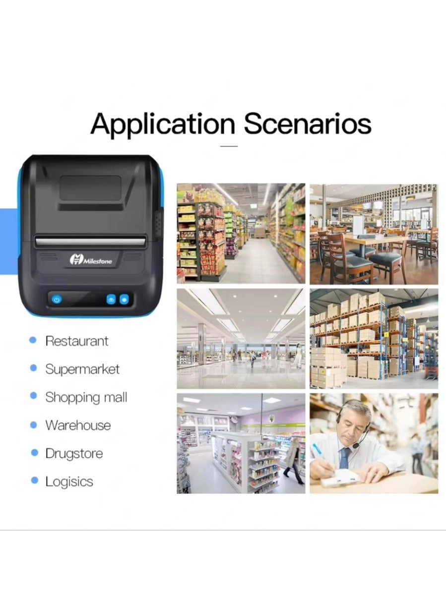 Thermal Mini Bluetooth Portable Printer - Thermal direct 80mm