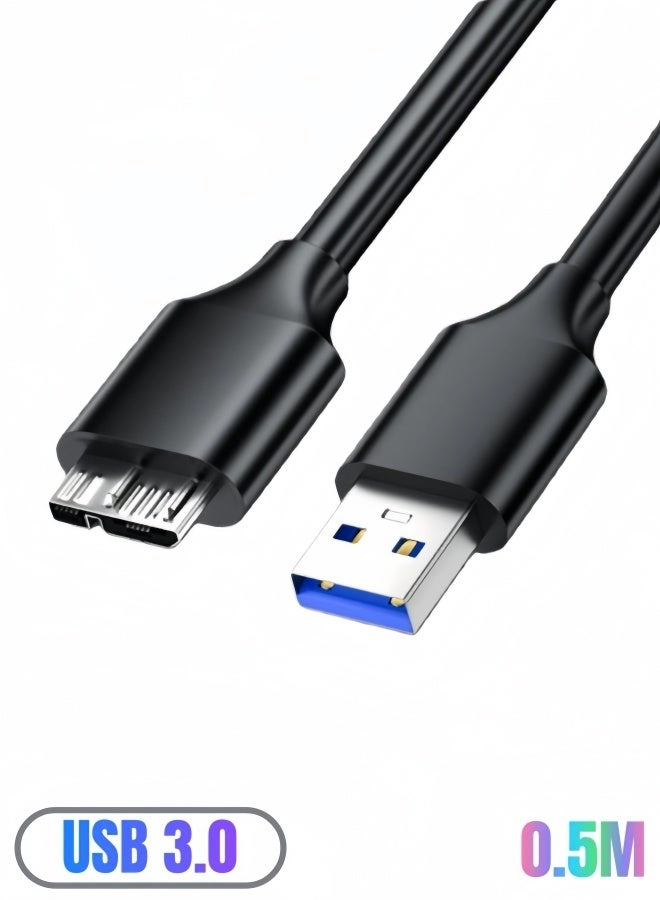 YINPAGE HRUSB05YP Cable 5Gbps USB-A to Micro-B 0.5m