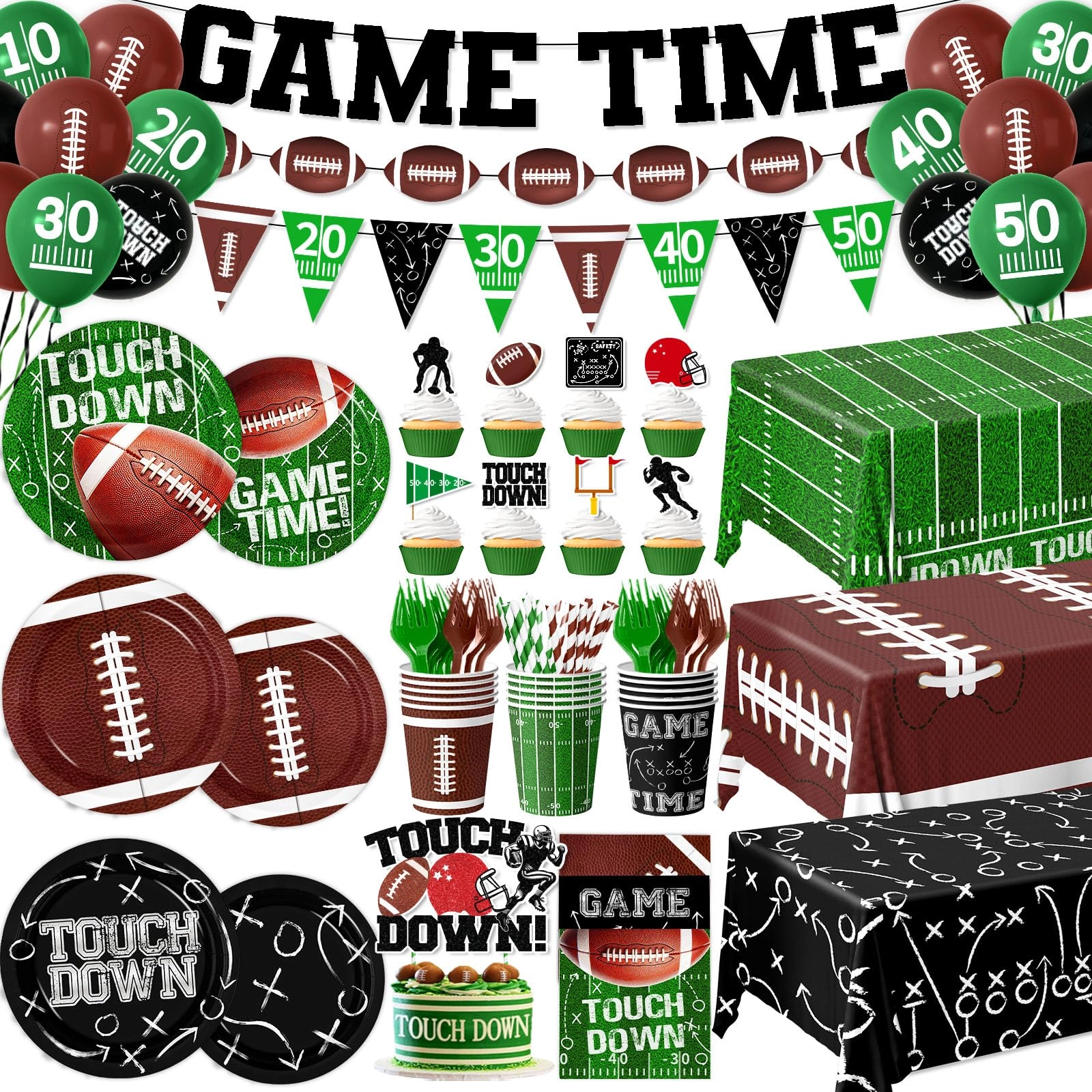 Mbetray Football Birthday Party Decorations - 191Pcs Birthday