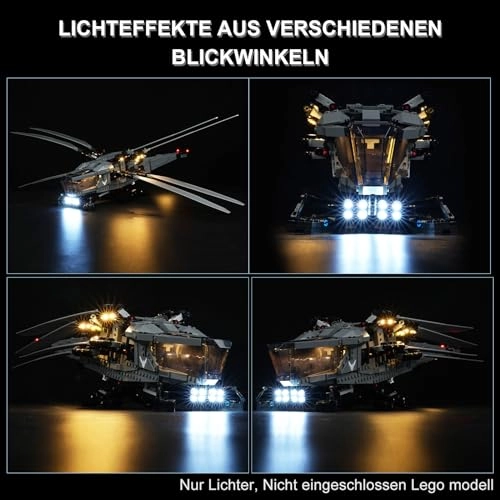 LED Light Kit for LEGO 10327 Dune Atreides Royal Ornithopter - ABS Plastic, Copper