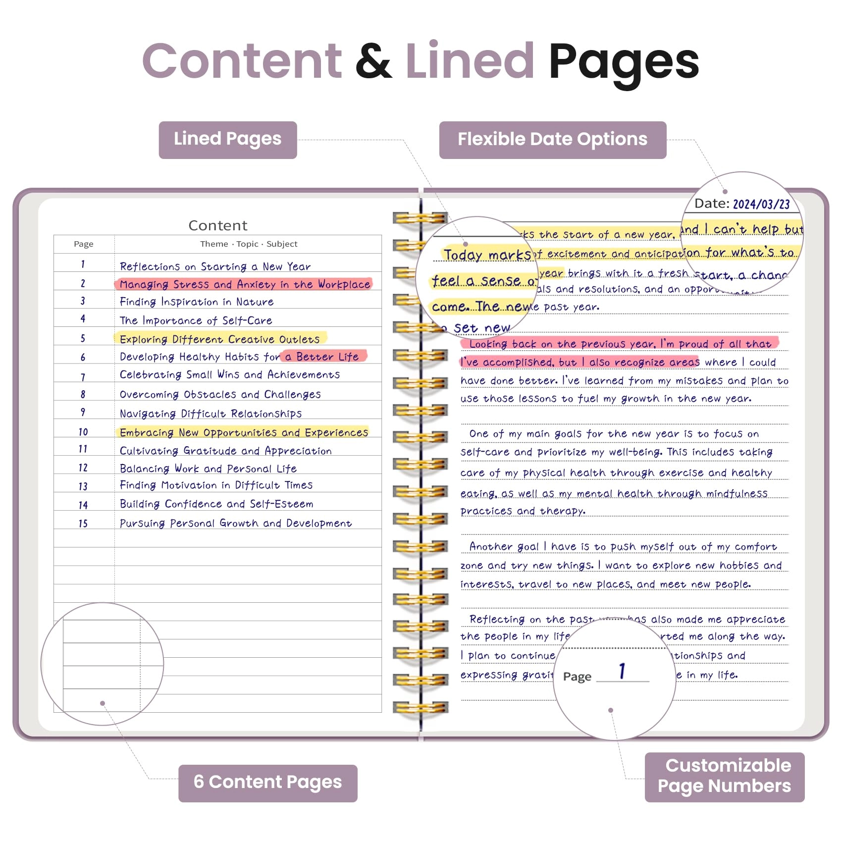Spiral Notebook B5 Spiral - Lined 300 Pages